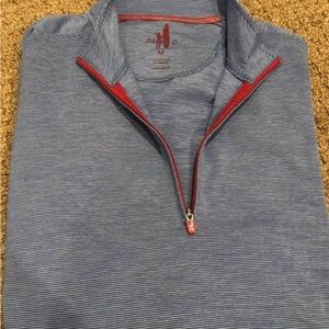 johnnie-O Striped Blue and Red Pullover